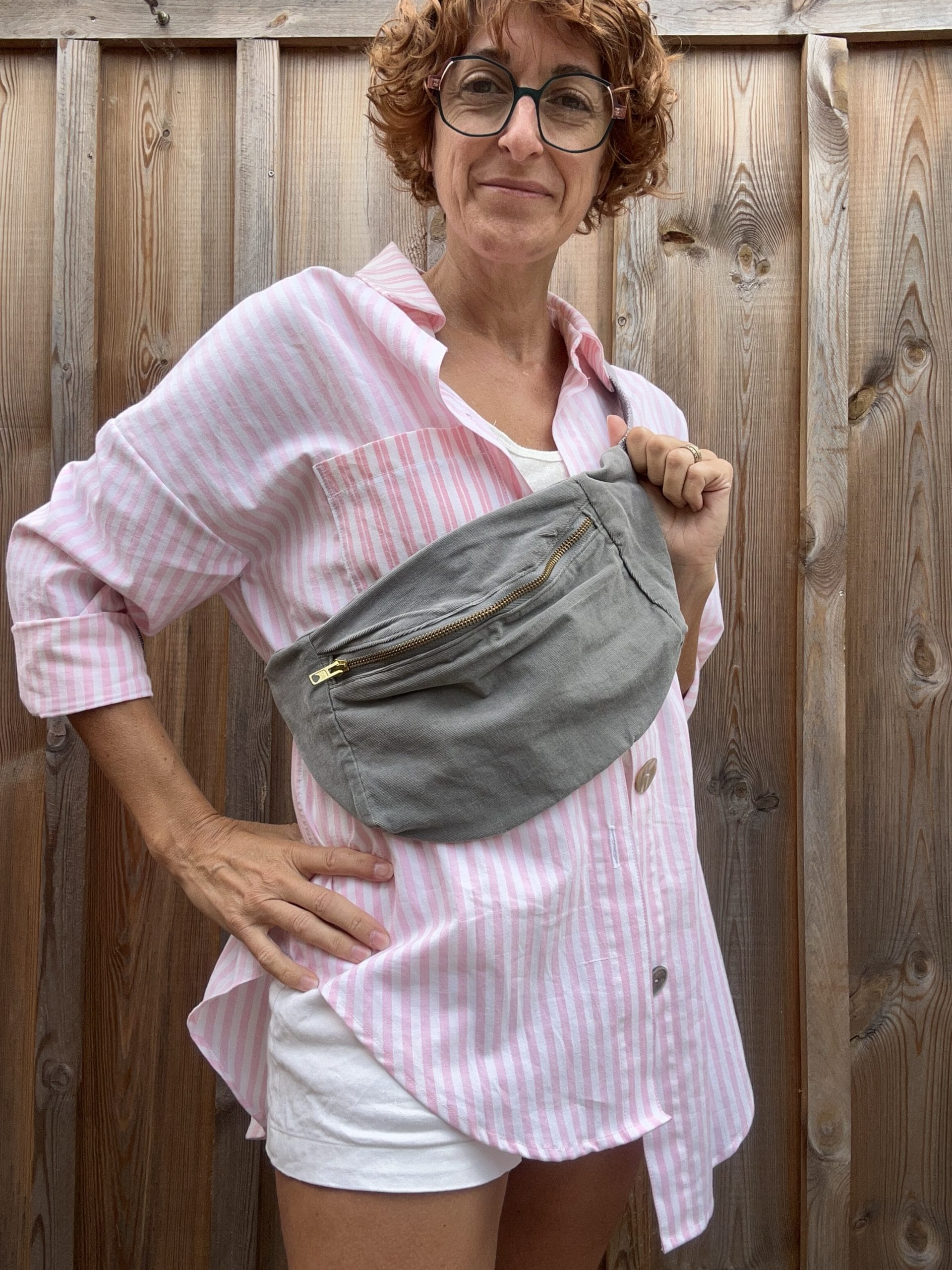 Banane velours côtelé gris souris au choix – Image 7