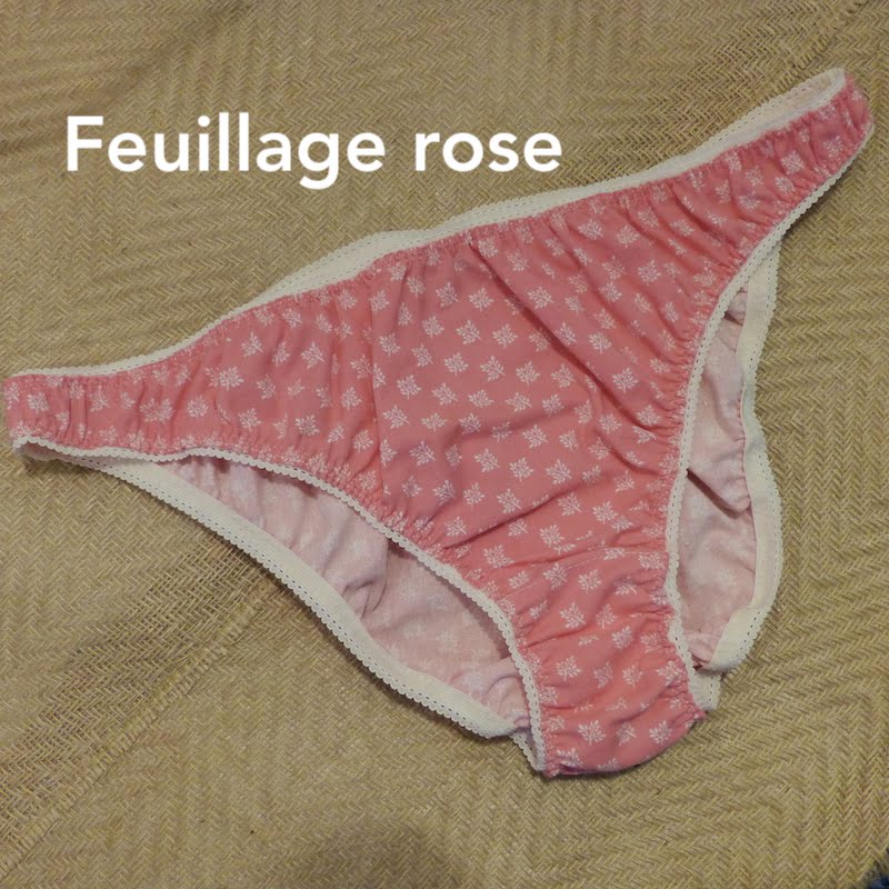 Culotte frou frou feuillage rose