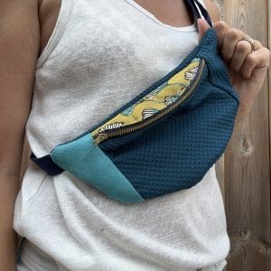 Sac banane bleu pétrole