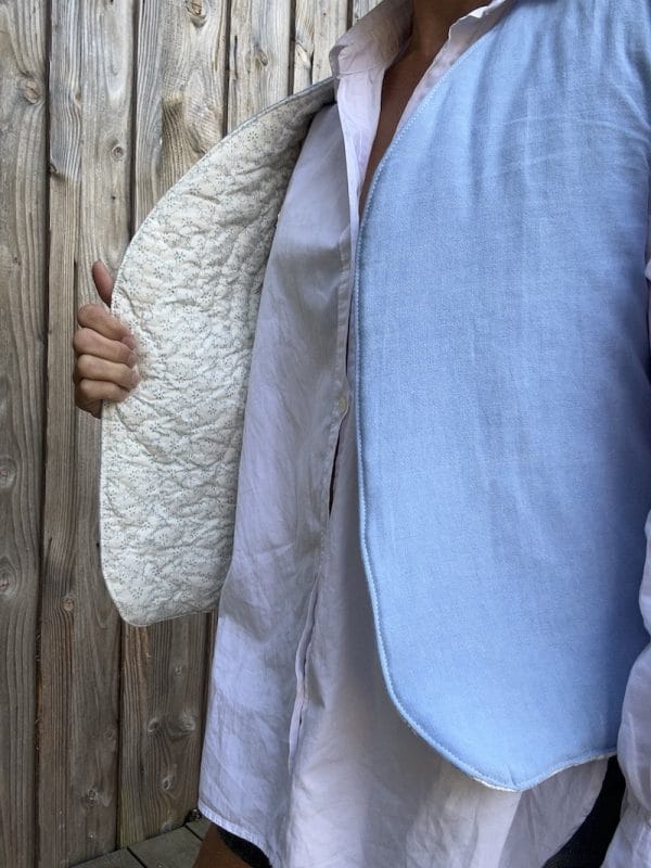 GILET DE BERGER FLEURS MATELASSEE – Image 2