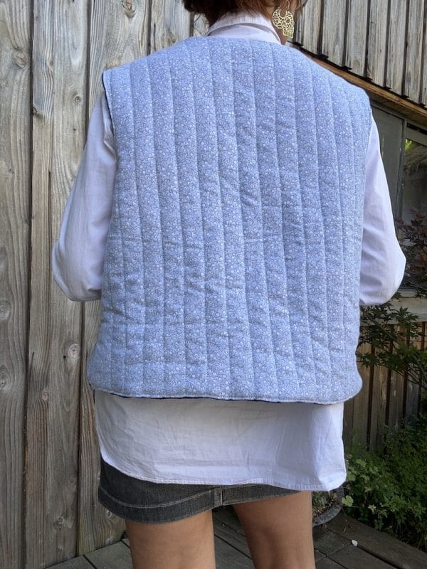 GILET DE BERGER LIBERTY BLEU MATELASSE – Image 2