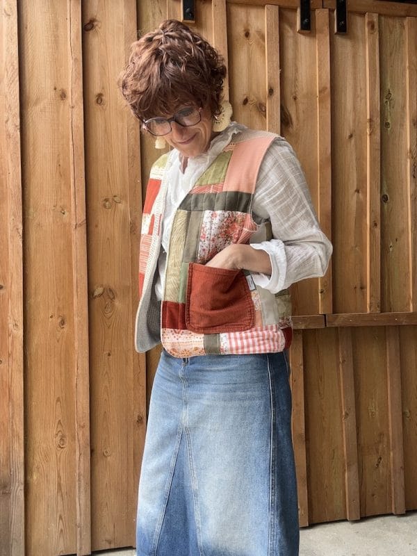 GILET DE BERGER PATCHWORK MATELASSE