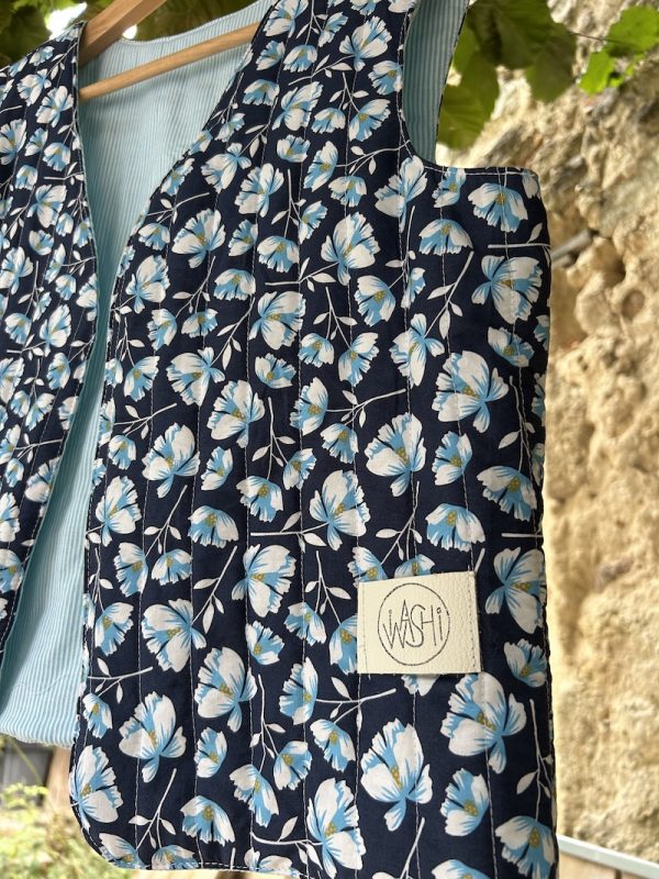 GILET DE BERGER REVERSIBLE MATELASSE FLEURS – Image 4