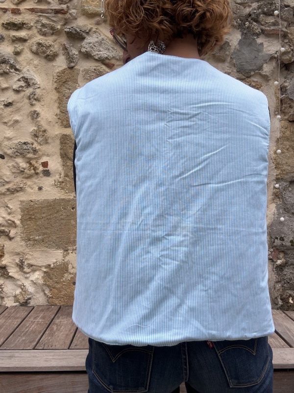 GILET DE BERGER REVERSIBLE MATELASSE FLEURS – Image 6