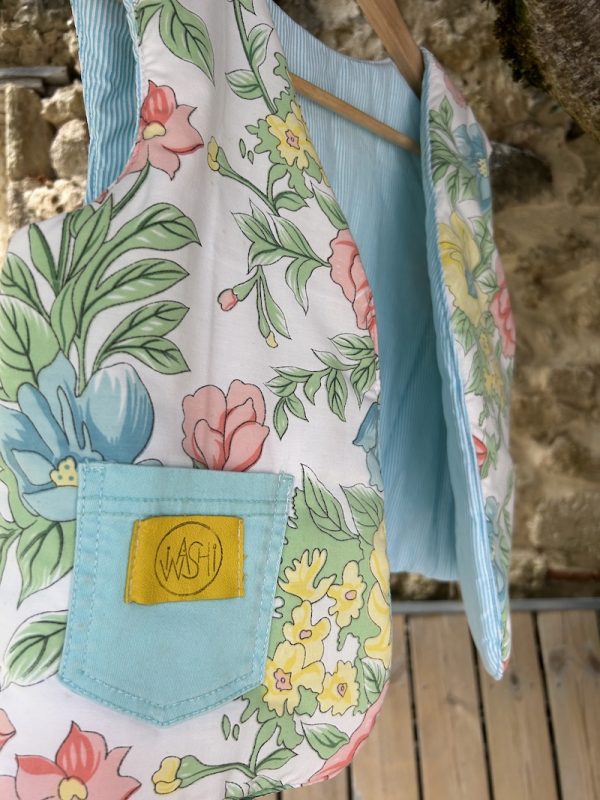 GILET DE BERGER REVERSIBLE MATELASSE FLEURS – Image 3