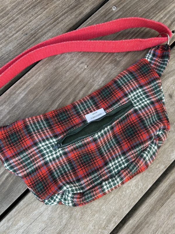 Banane Tartan carreaux rouge et vert sapin – Image 4