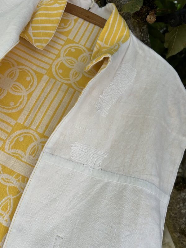 VESTE JEANNE SANS MANCHE JAUNE VINTAGE – Image 6