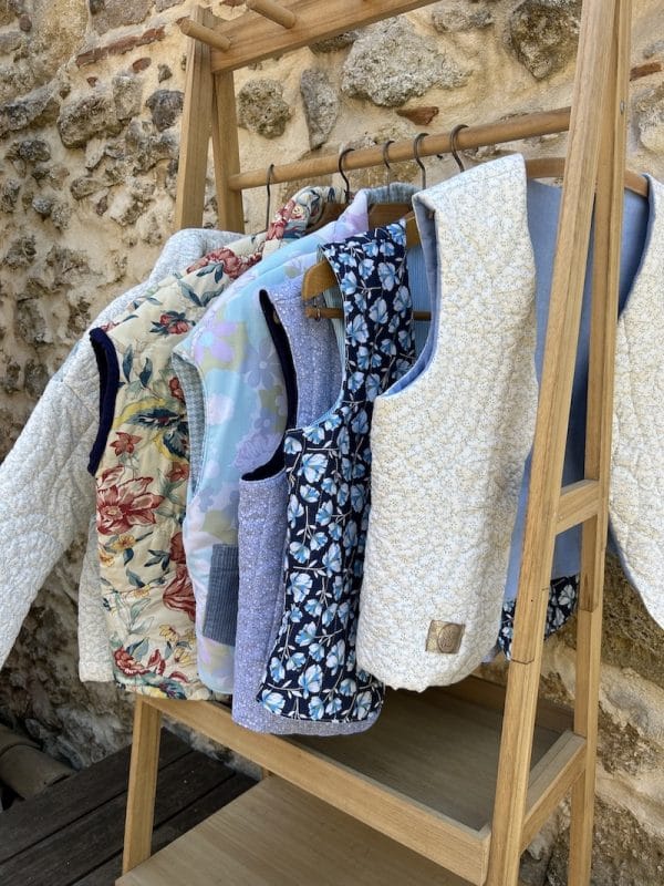 GILET DE BERGER REVERSIBLE MATELASSE FLEURS – Image 7
